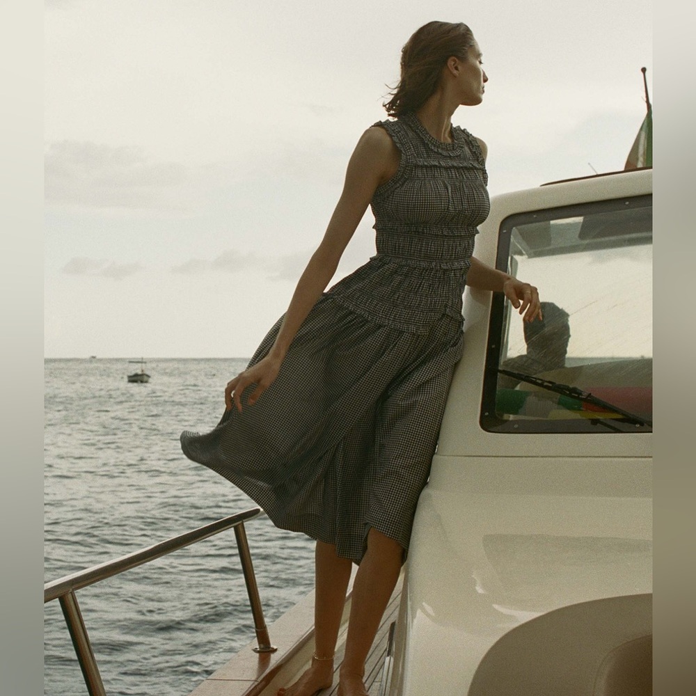 Dôen Mallory Dress La Maddalena Gingham NWT XL